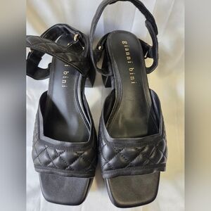 Gianni Bini Black Quilted Women's Sandals